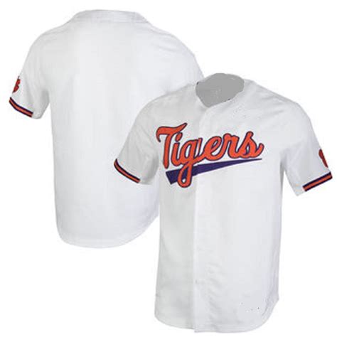 Clemson Tigers Customizable College Style Baseball Jersey – Best Sports ...