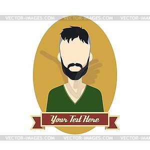 Man Hipster Avatar User Picture Cartoon Character Color Vector Clipart