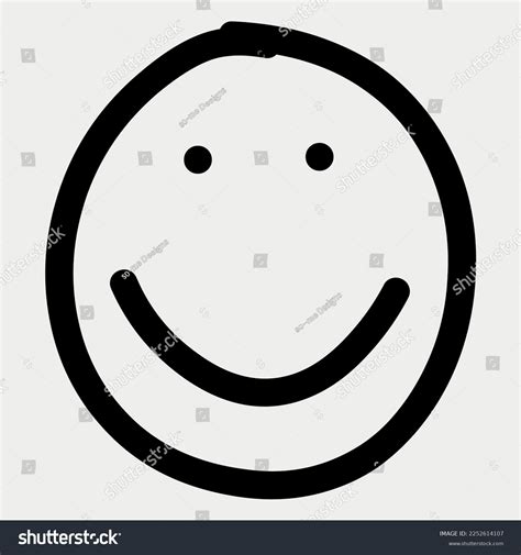 Hand Drawn Smiling Face Emoji Vector Stock Vector (Royalty Free ...