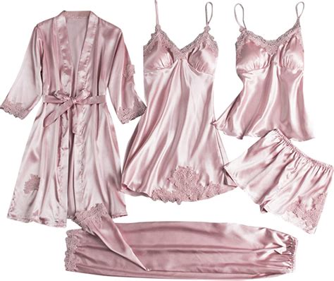 Schlafanzug Damen Pyjama Sets Satin Pajama Sets Schlafanzüge Für Frauen