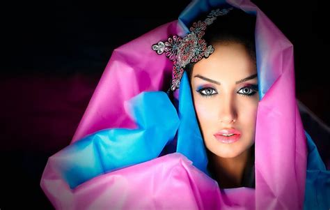 Exotique Female Lovely Veil Veiled Bonito Woman Graphy Girl