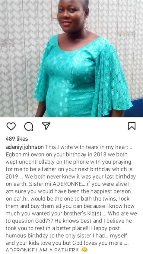 We Wept Uncontrollably And You Prayed For Me To Be A Father Adeniyi