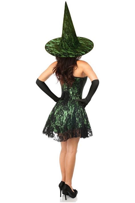 Daisy Corsets Lavish 3 Pc Green Lace Corset Dress Costume