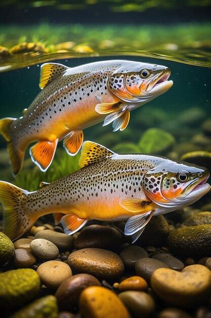 La trucha marrón Salmo trutta es un pez de río popular de colores