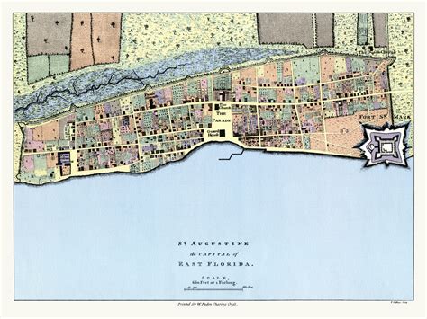 Plan of the Town of St. Augustine, Florida from 1769 - KNOWOL