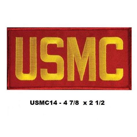 USMC Letters in RED/YELLOW - 4-7/8" x 2-1/2" Patch - SciFi Geeks