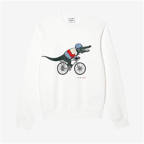 Lacoste X Netflix Sex Education Fleece Sweatshirt Flour Tops Mens