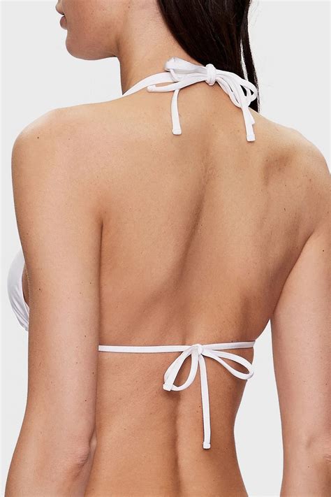 Guess Bağlama Detaylı Jevel Triangle Üçgen Bayan Bikini Üstü E3GJ11MC04Q G011 BEYAZ Exxeselection