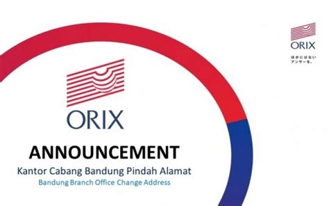 Announcement Pt Orix Indonesia Finance Bandung Branch Office Change It