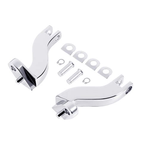 Chrome Passenger Footpeg Mount Kits Fit For Harley Road King Glide