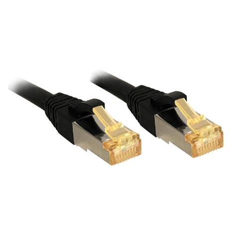 Lindy C Ble R Seau Cat6a S Ftp Lsoh Cat7 Rohcable Noir 1 50m Leroy Merlin