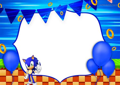 Convite Festa Sonic Fazendo A Nossa Festa