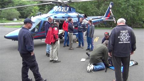 Lifeflight Helicopter Landing Patient Loading And Takeoff Training