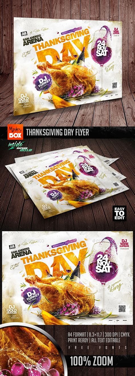 Thanksgiving Day Flyer Print Templates Graphicriver