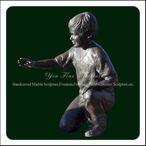 Exquisite Bronze Statue Of A Nude Sitting Boy For Home Decor