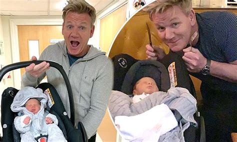 Gordon Ramsay Proudly Carries His Newborn Son Oscar Ramsay Home From