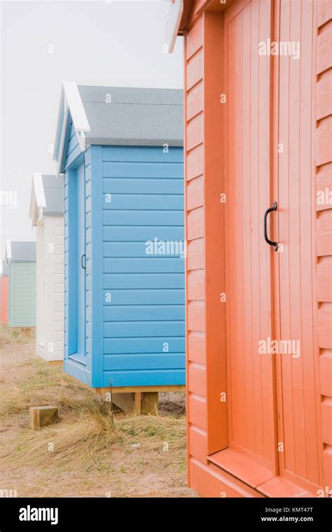 Colorful Beach Huts Stock Photo Alamy