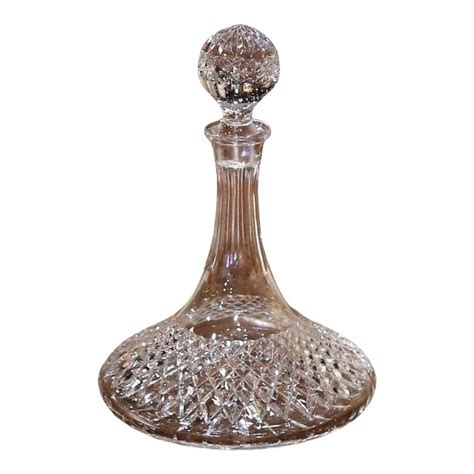 Midcentury French Cut Glass Wine Decanter With Stopper Chairish