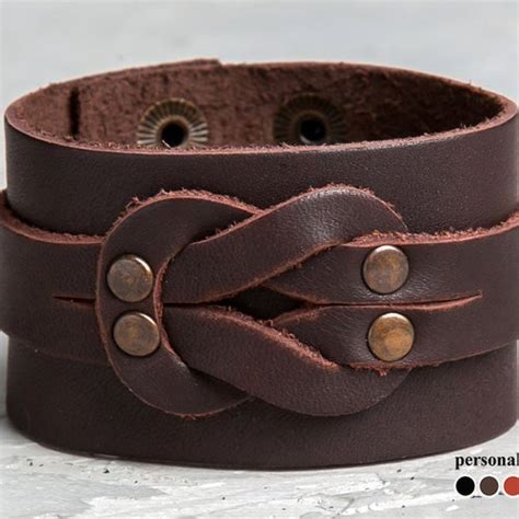 Wide Cuff Bracelet For Women Leather Cuff Bracelet Black Etsy