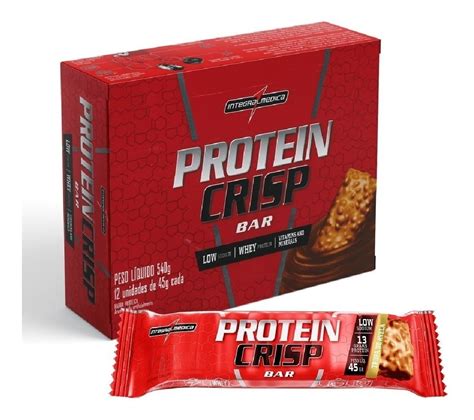 Barra Proteina Protein Crisp 12 Unid Leite Ninho C Avelã