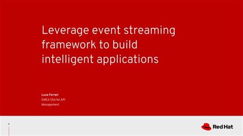 Leverage Event Streaming Framework To Build Intelligent Applications PPT