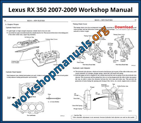 Lexus Rx350 Workshop Service Repair Manual 2007 2009 Download