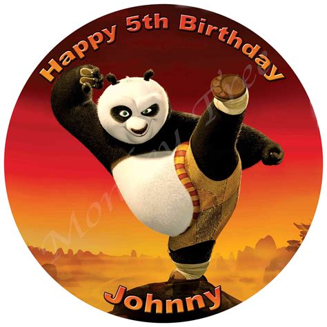 Kung Fu Panda Edible Cake Image Topper Can Be Personalised The