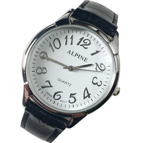 Mens Band Watch - Black Leather