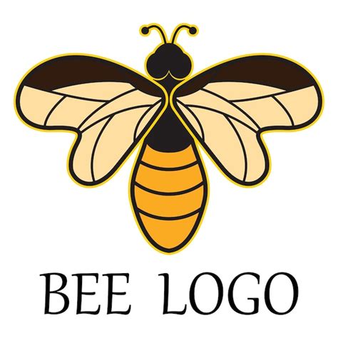 Icono de diseño de ilustraciones de logotipo de abeja Vector Premium