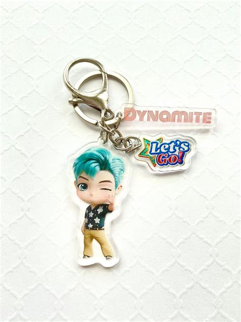 BTS Tinytan Dynamite Keychain Etsy