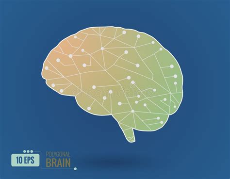 Icona Del Cervello Semplicemente Stilizzata E Colorata Illustrazione