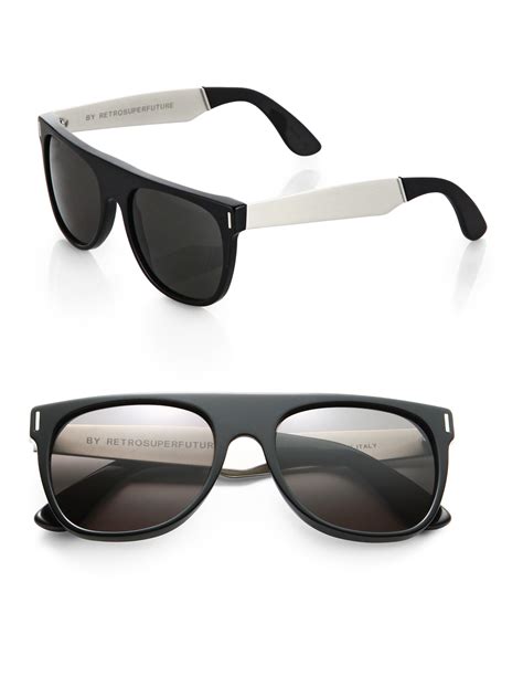 Retrosuperfuture W Flat Top Sunglasses In Black For Men Lyst