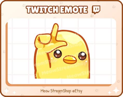 Twitch Emote Cute Chick Take The L Emotes Cute Duckling Etsy