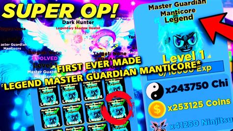 Creating The First Legend Master Guardian Manticore Best Op Pet In