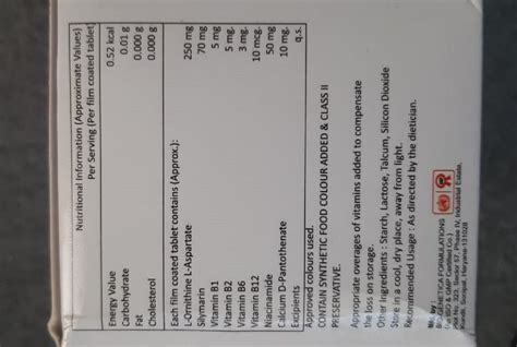 L Ornithine L Aspartate B Complex And Silymarin Tablets Baxton India