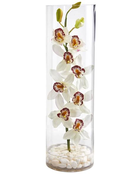 Buy NEARLY NATURAL Cymbidium Orchid Artificial Arrangement In Tall