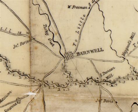 Barnwell District South Carolina 1825 County Wall Map | Etsy