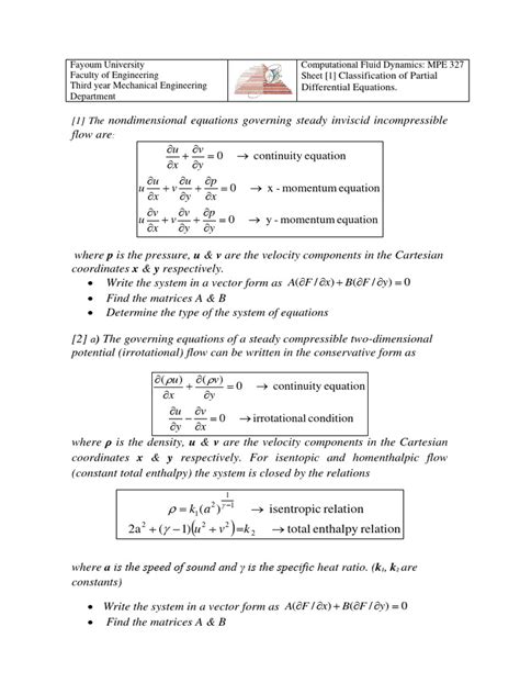 Computational Fluid Dynamics Sheets Download Free Pdf Fluid Dynamics Mathematical Objects