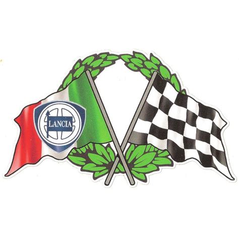 LANCIA Flags Laminated Decal Cafe Racer Bretagne Clicboutic