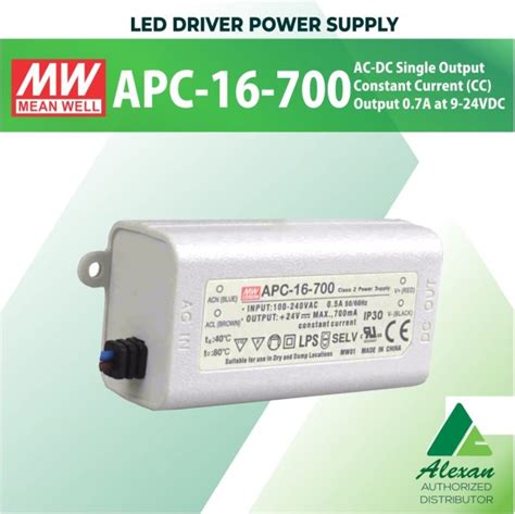 Mean Well Apc Ac Dc Single Output Constant Current Cc Output