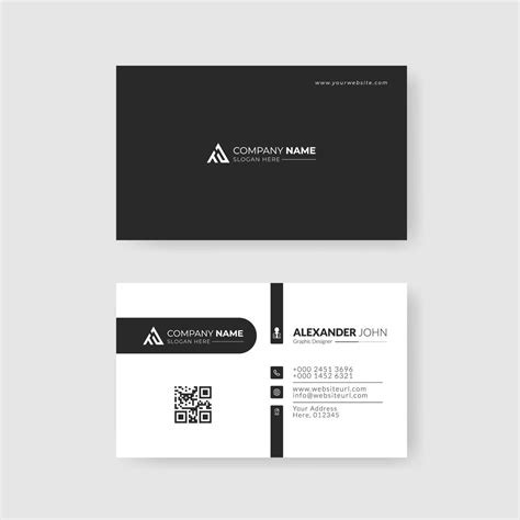 black business card template 11127977 Vector Art at Vecteezy