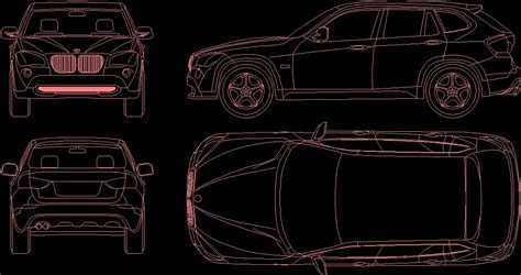 Bmw X1 Car Model Car Dwg Model For Autocad • Designs Cad