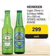 Heineken Lager Silver Or 0 0 Beer NRBs 24 X 330ml Each Offer At Makro