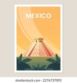 El Castillo Kukulkan Temple Chichen Itza Stock Vector Royalty Free