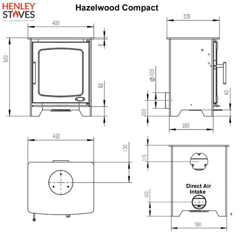 Henley Hazelwood Compact Defra Approved Wood Burner Modernco Home