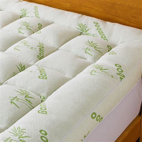 Bamboo Mattress Topper Queen Size , Cooling Extra 3 Inch Thick ...