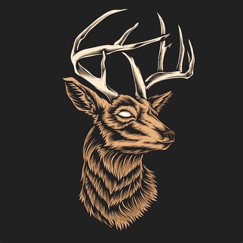 Deer Head Vector Vector Premium Download