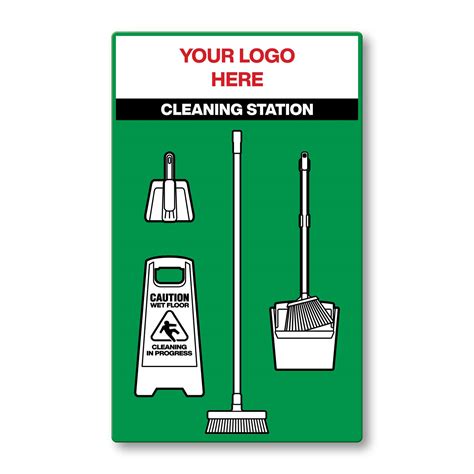 Green 5s Cleaning Station Shadow Boards Tidybord