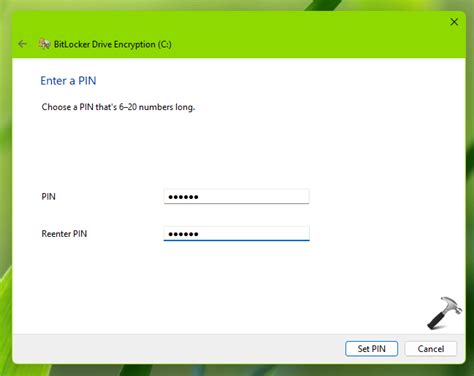 Enable BitLocker PIN In Windows 11