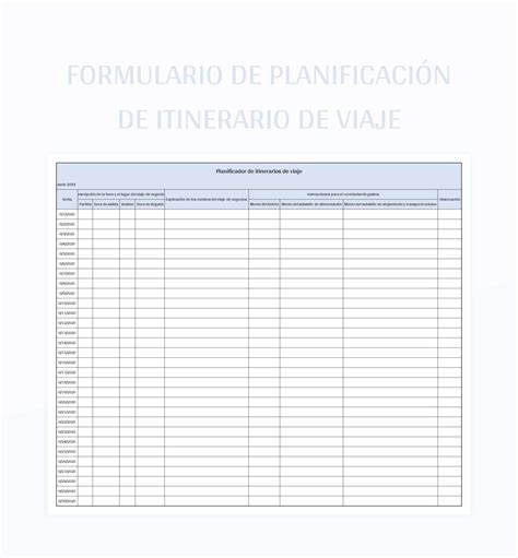 Plantillas Registro De Viaje Para Excel Gratis Y Hojas De Cálculo De